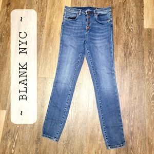 Women's Blank NYC the Great Jones High Rise Skinny Button Front Jeans Sz 27
